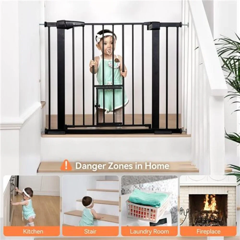 Dog Gate Extra Wide Tall Durable Pet Gate Easy Walk Thru Dog Fence Gate